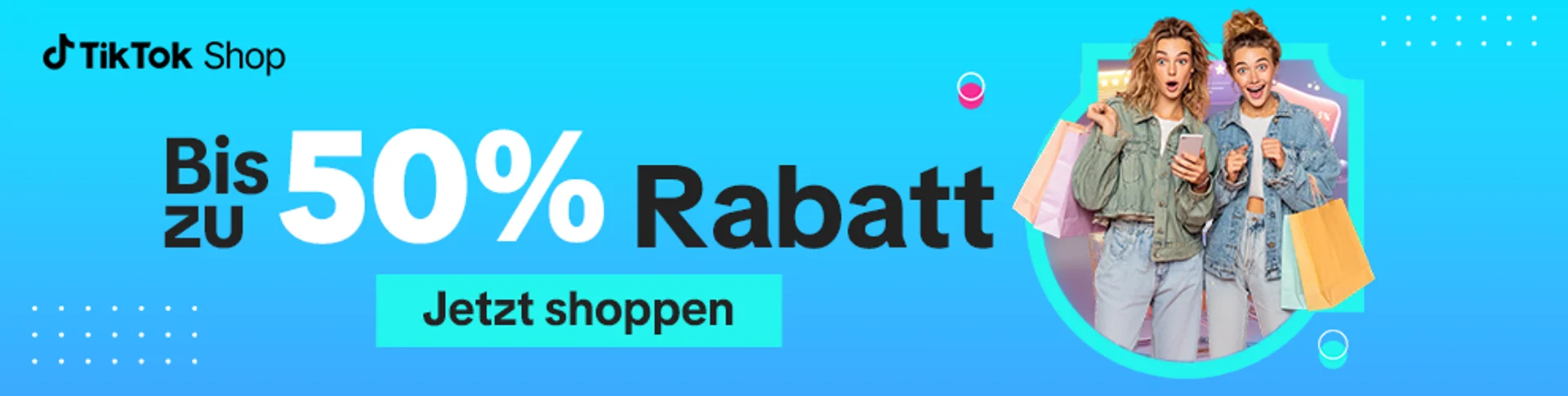 TikTok Shop - 50% Rabatt Rabatt