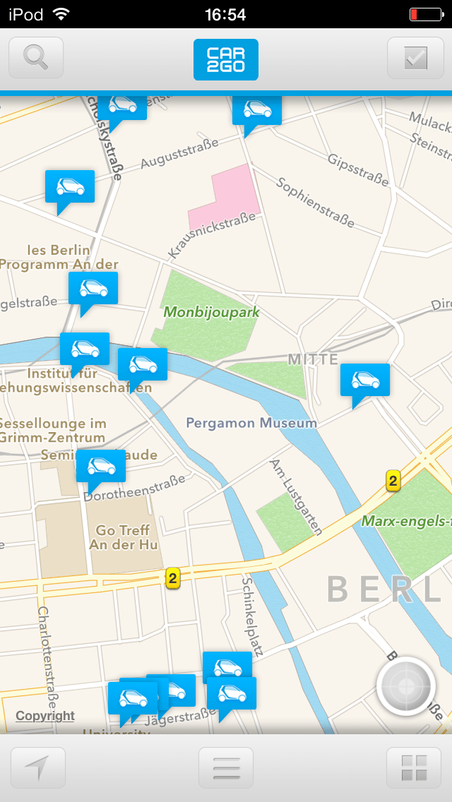 Kostenlose Car2go App für iPhone und Android